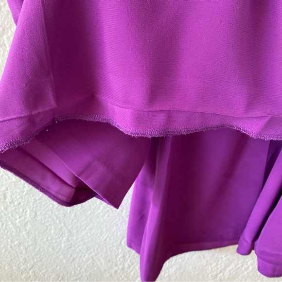 Reiss Gabi Fluid Flare Trousers Size 4 Magenta Purple Jewel Tone Extra Wide Leg - Picture 12 of 12